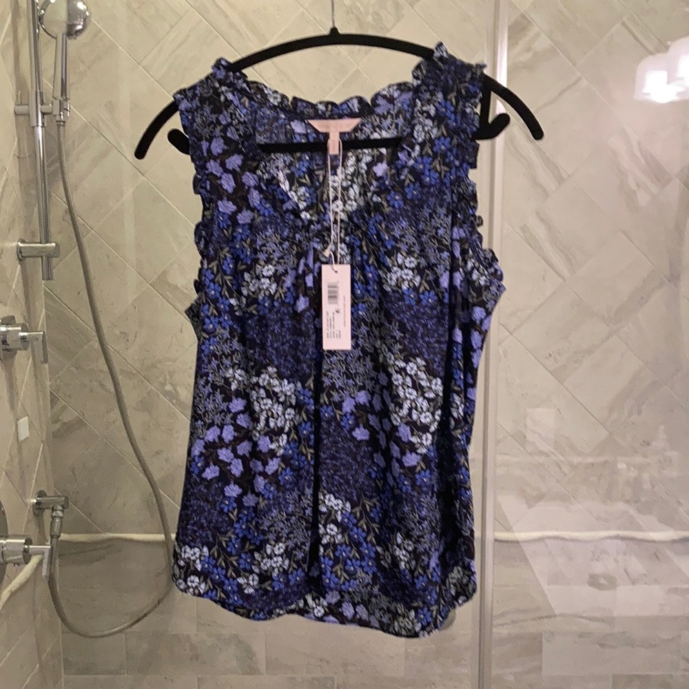NWT Rebecca Taylor Ava Ruffle Tank Large $250